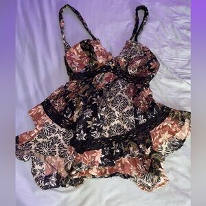 Free people, floral, romper, size large